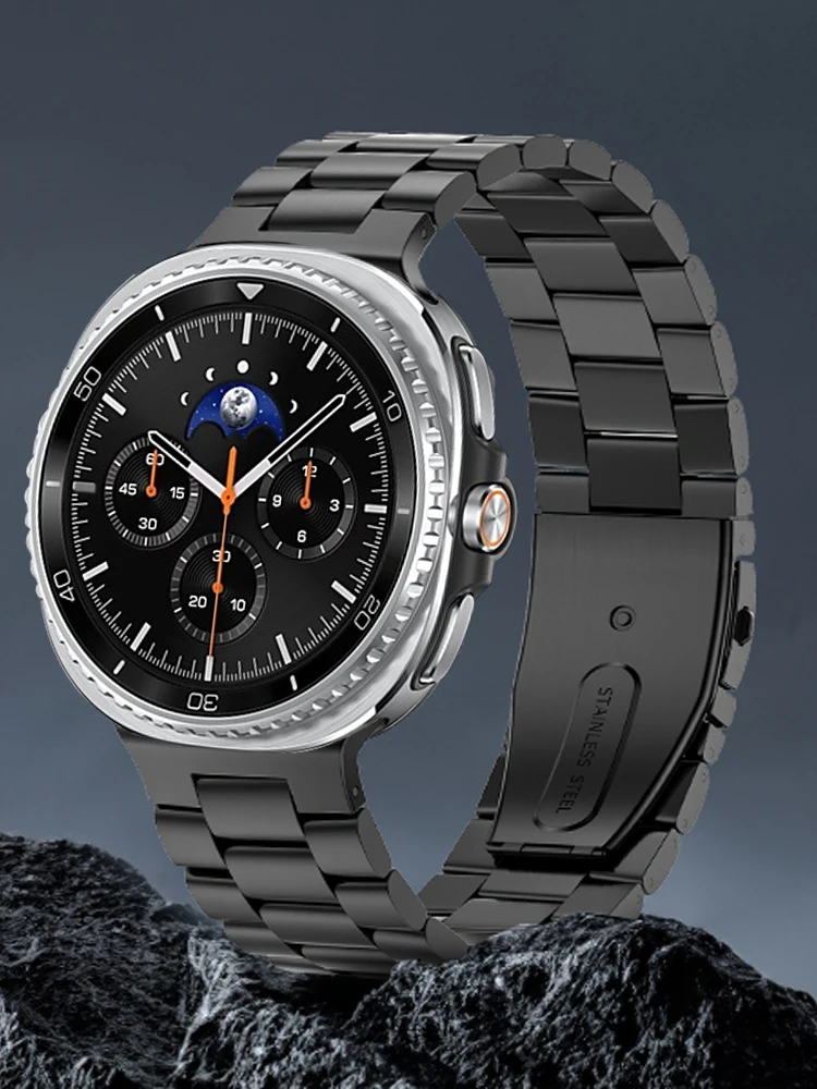Stainless Steel Band For Samsung Galaxy watch 8 classic 46mm 44mm 40mm Wrist Metal belt Link Bracelet correa Galaxy watch8 Strap