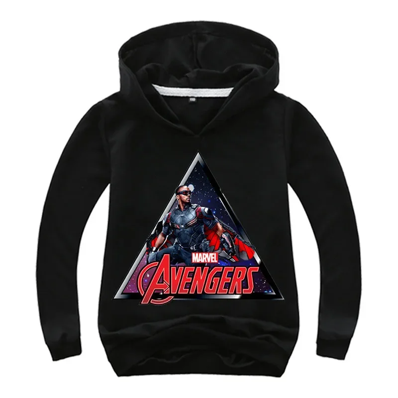 Marvel Avengers Print Hoodies Sweatshirts Baby Boys Clothes Cartoon Hoody Casual long Sleeve T-shrits Girls Pullover Coat Tees