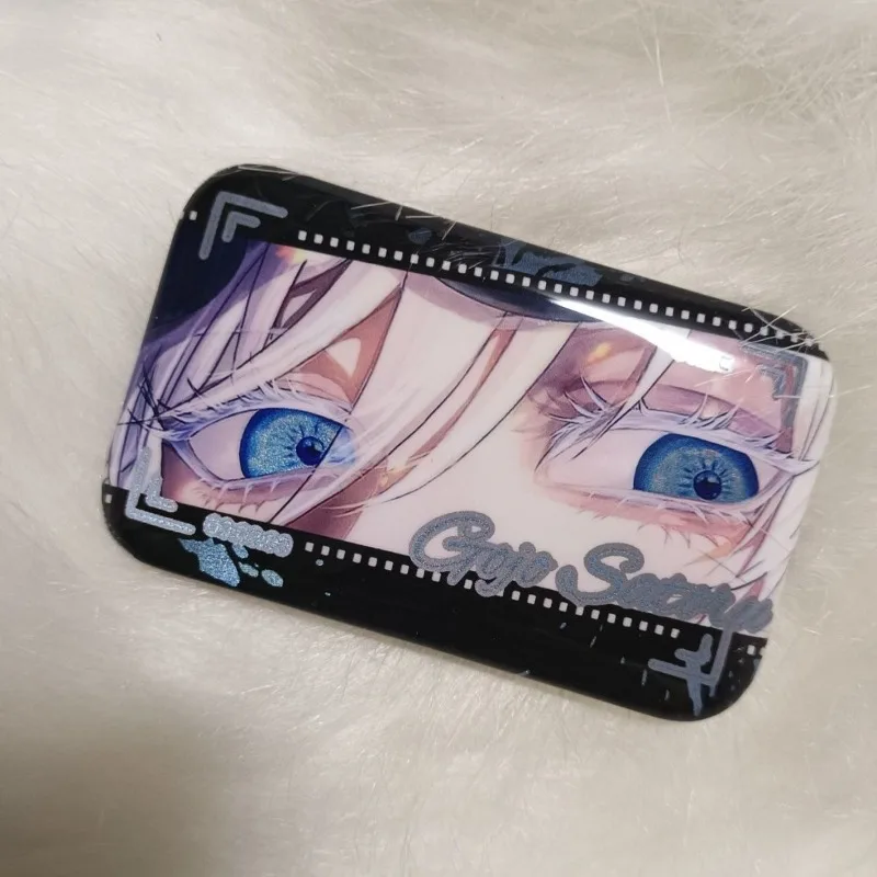 Jujutsu Kaisen insignia Gojo Satoru Anime Pin ojo reflectante DIY mochila estética arte decoración joyería de dibujos animados broche esmaltado