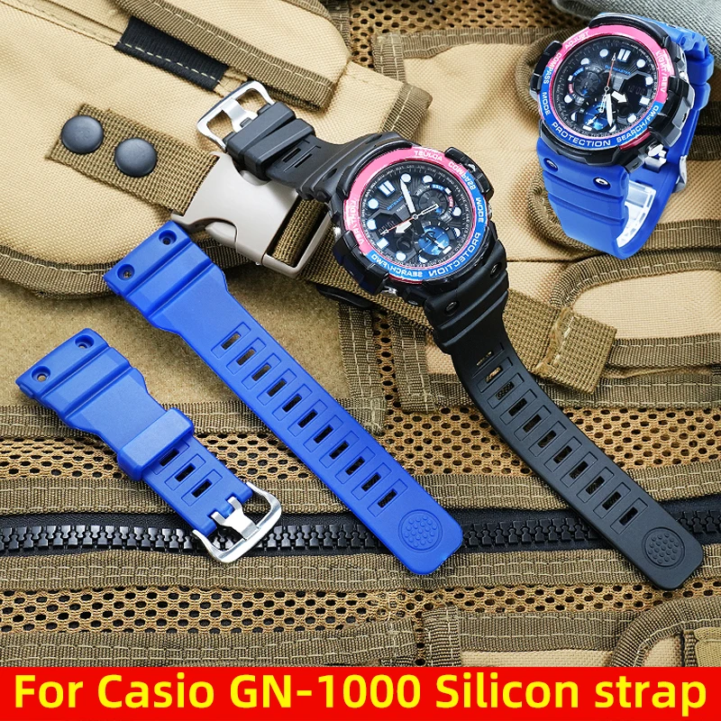 

Силиконовый ремешок для часов Casio G-Shock GN1000 GN-1000 GN-1000GB GN-1000MB, водонепроницаемый спортивный ремешок с бесплатными инструментами и аксессуарами