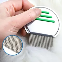 Stainless Steel Terminator Lice Comb pet/Kids Hair Rid Headlice Super Density Teeth Remove Nits Comb Nit Free Comb Dog Brushes