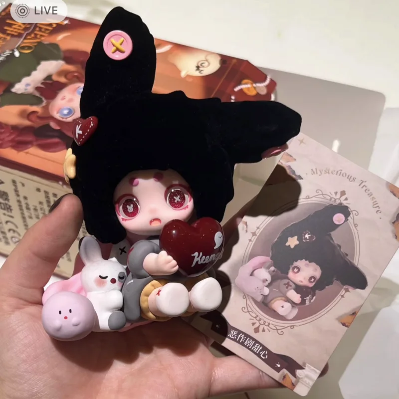 Kawaii Ghost Keeno Blind Box Mysterious Treasure Toys Tide Cute Girl Mystery Box Room Ornaments Dolls Children Surprise Gift