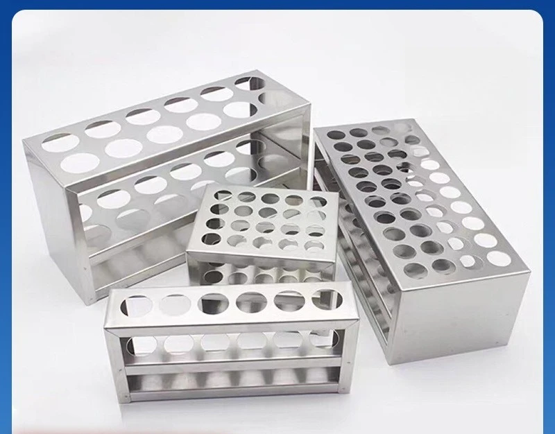 304 Stainless Steel Test Tube Rack Colorimetric Tube Rack Centrifugal Tube Rack 13/16/17/19/21/23/27mm40/50 Hole
