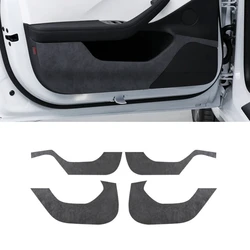 Auto Porta Anti Kick Pad Pelle Scamosciata Pannello Porta Adesivi Protettivi Anti Dirt Patch per Tesla Nuovo Modello 3+ Highland 2024 Accessori Auto