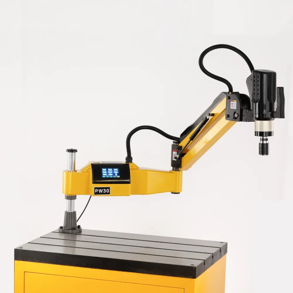 M3-M16 Hot Cnc Automatic Flexible Arm Nut Screw Servo Electric Tapping Machine Thread Drilling Machine for Pipe Metal China Made