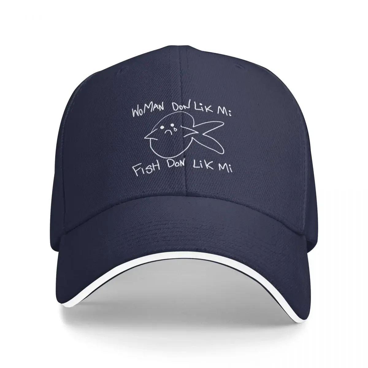 White Poorly-Drawn Women Want Me Fish Fear Me ParodyBaseball Cap Cosplay Luxury Man Hat Hat Beach Sun Hat Mens Women'S