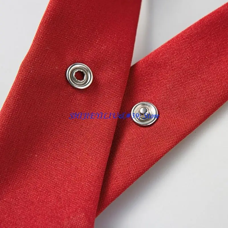 E21F Women Bowtie Adjustable Neck Tie pretie Necktie with Button