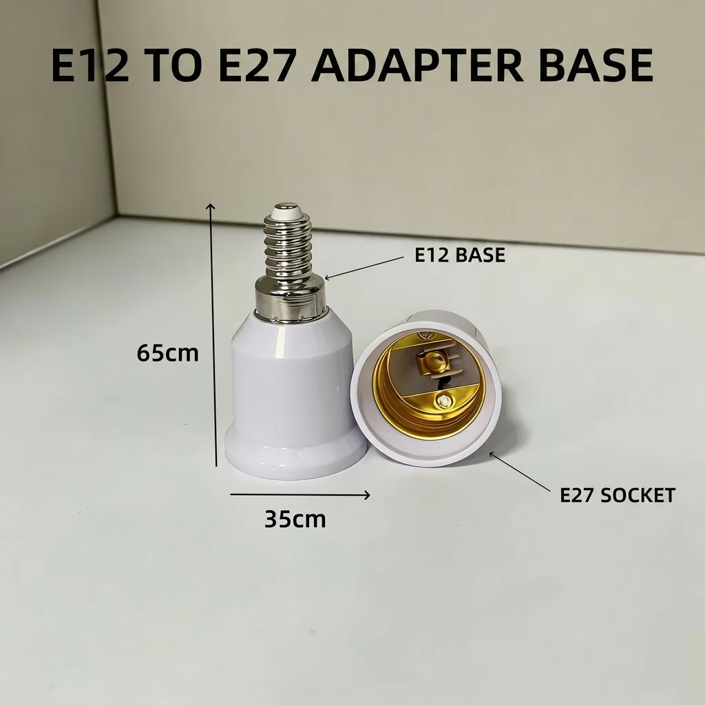 Adaptador de enchufe, convertidor de bombilla LED aislante, convertidor de soporte de lámpara, convertidor giratorio E27 a E14 para dormitorio y cocina