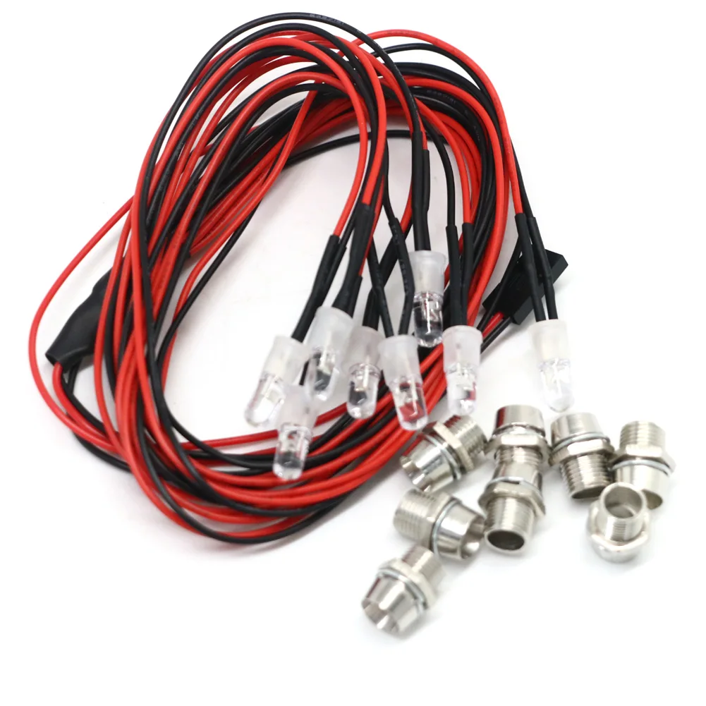 2/3/4/6/8 Lichter 70 cm Länge RC LED Nacht Scheinwerfer Scheinwerfer 3/5mm LED Licht für Modell Drift Crawler Auto Für RC Auto – Detail 24