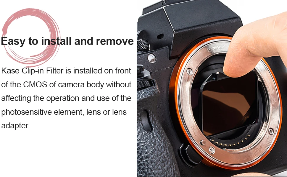 Kase Clip-in CMOS ND UV Neutral Night Black Mist Filter für Sony spiegellose Digitalkamera A7II A7III A7RIV A7R5 – Detail 3