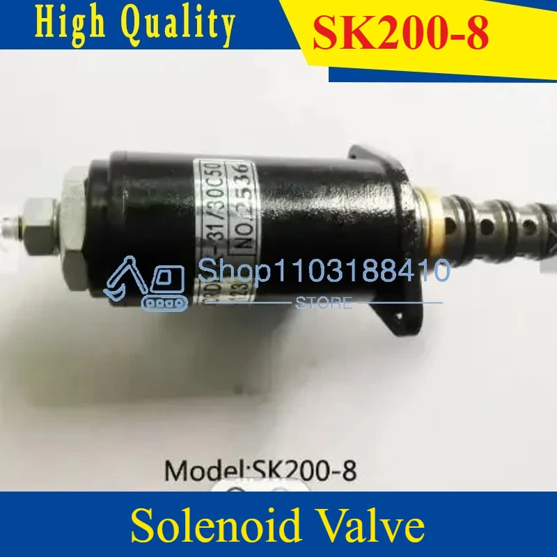 

OEM Quality SK200-8 YN35V00052F1 KDRDE5K-31/30C50-123 Solenoid Valve for Kobelco Excavator Spare Accessories
