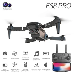 E88Pro 4K WIFI FPV Profesjonalny składany helikopter RC 1080P Szerokokątny HD Podwójny aparat do trzymania wysokości Zabawka prezentowa