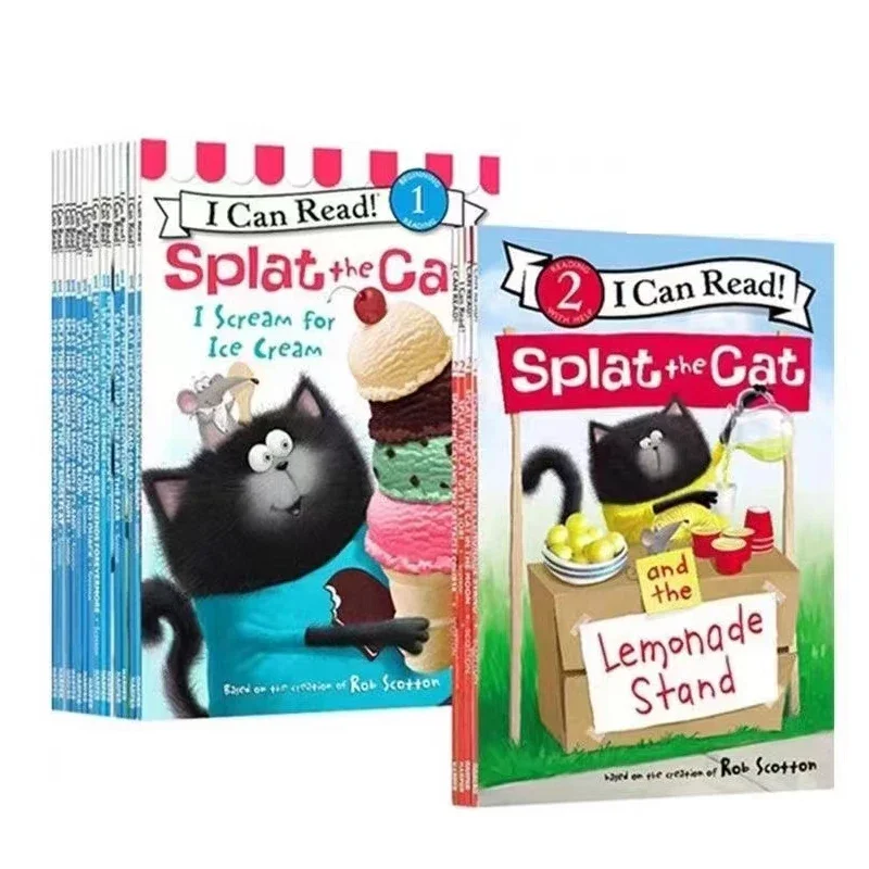 English Version I Can Read Graded Reading Book Splat The Cat 20 Volumes English Books