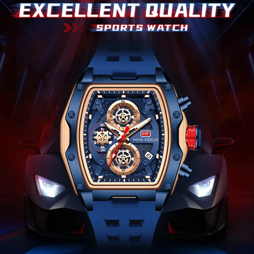 

MINI FOCUS 0473 Fashion Multi Functional Leisure Luxury Men Quartz Watch Waterproof Timing Calendar Watches for Man Reloj Hombre