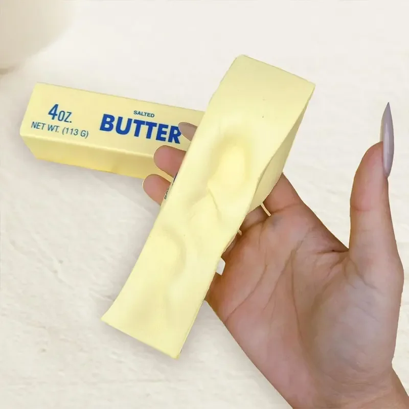 Zachte Slow Rebound Butter Stick Knijpspeeltje Realistische Boterstokken Decompressie Fidget Speelgoed