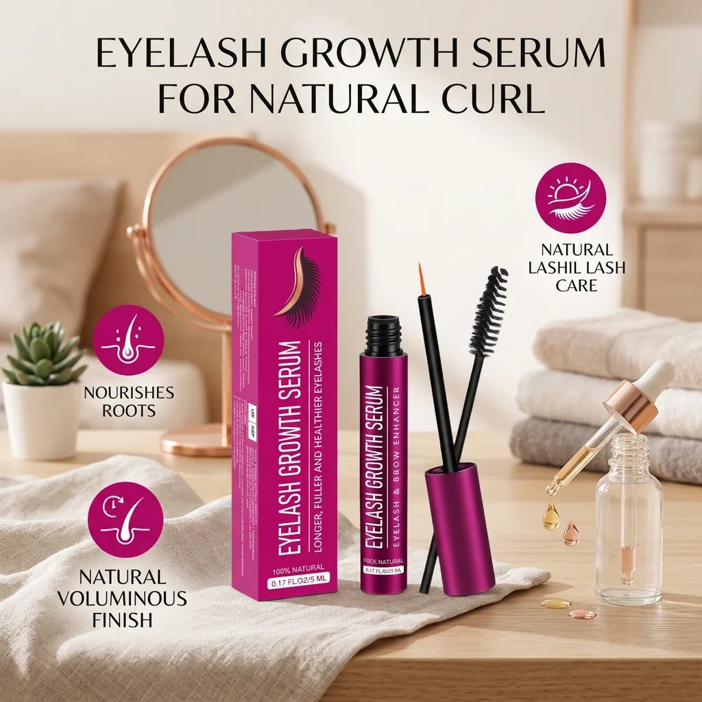 Natural Eyelash Enhancer Liquid Nourishing Boost Longer Fuller Curly Lashes Promote Eyelash Growth Moisturizing Lash Care Serum