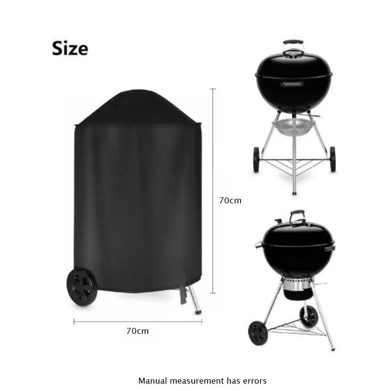 Rotundity Grill Cover, Heavy Duty Waterproof Barbecue Gas Grill Cover, Black, Heat Resistant, Stain Resistant, Waterproof