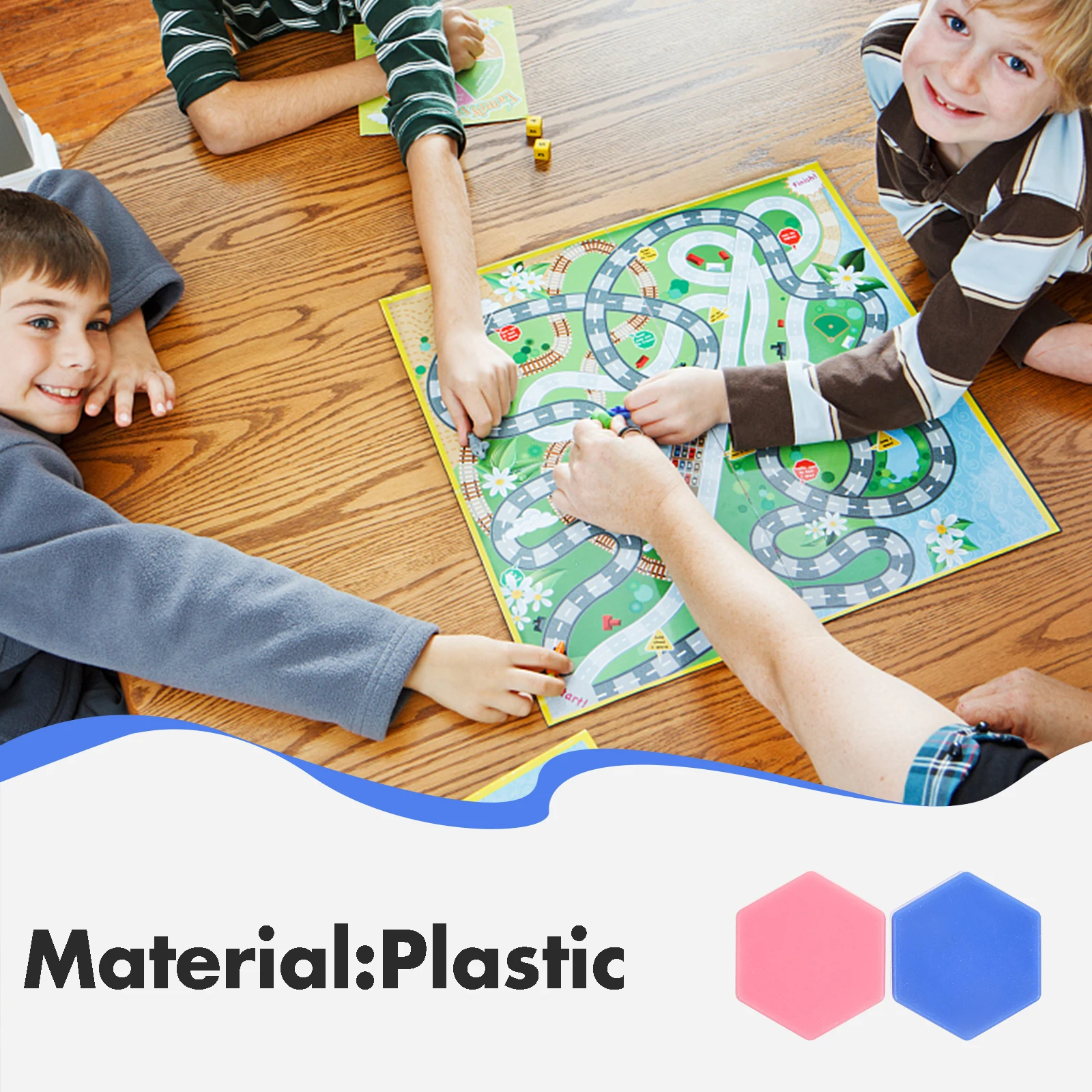 

20Pcs Hexagonal Flight Chess Pieces Plastic Colorful Small Chess for Board Game Educational Gaming Accessory Entertainment