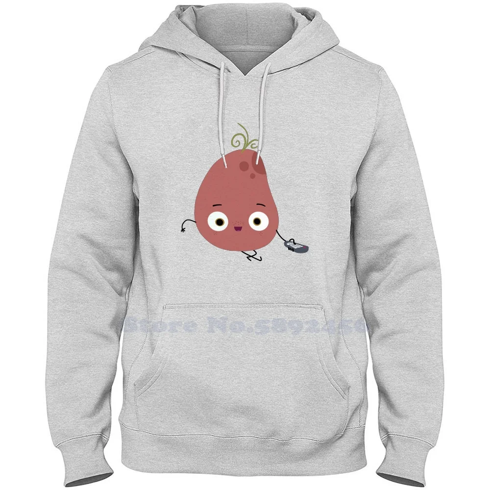 Couch Potato Art Long Sleeve Sweatshirt Casual 100% cotton Hoodie