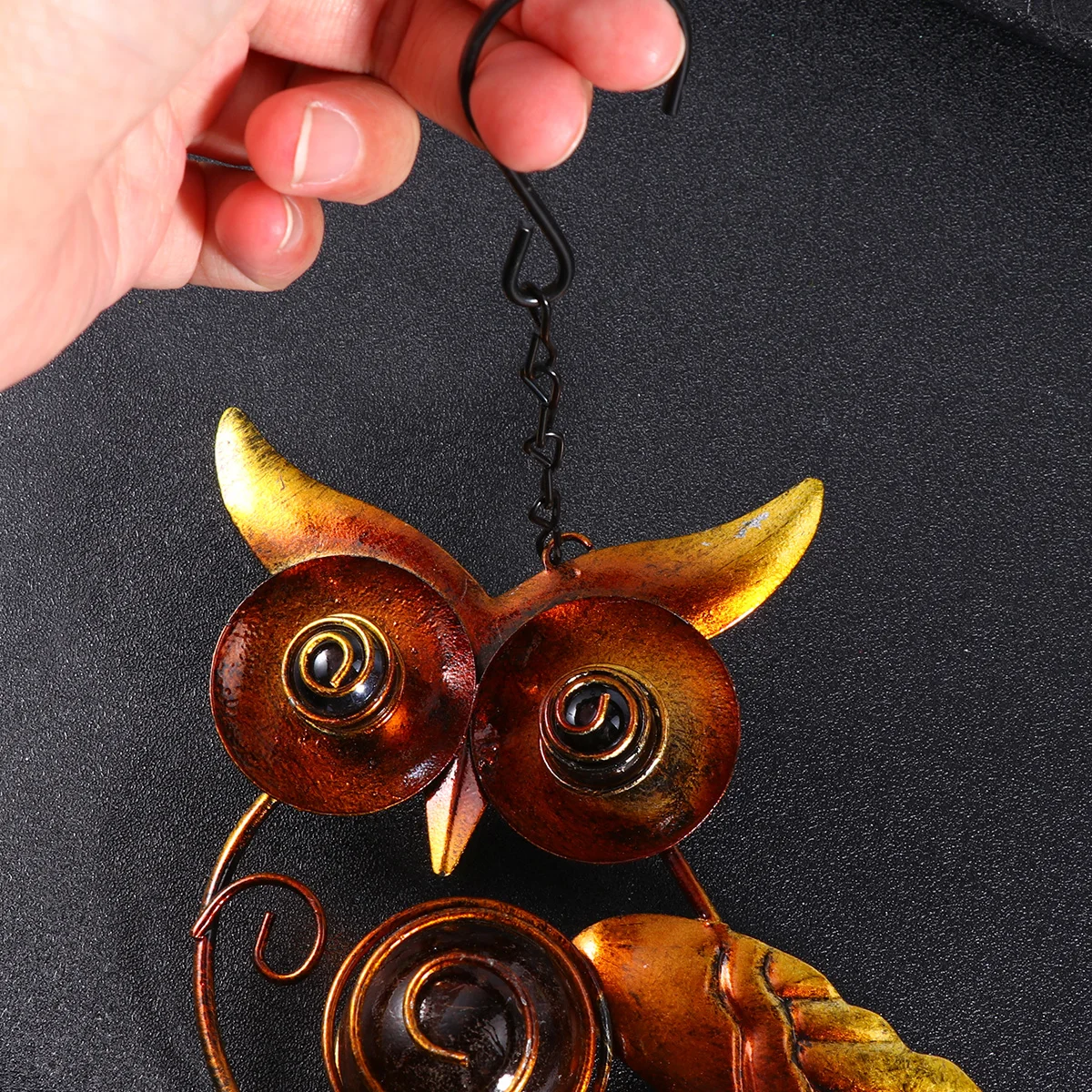 

Owl Wind Chimes Iron Craft Retro Doorbell Pendant Indoor Outdoor Hanging Decoration Fengshui Animal Wind Chime Home Balcony