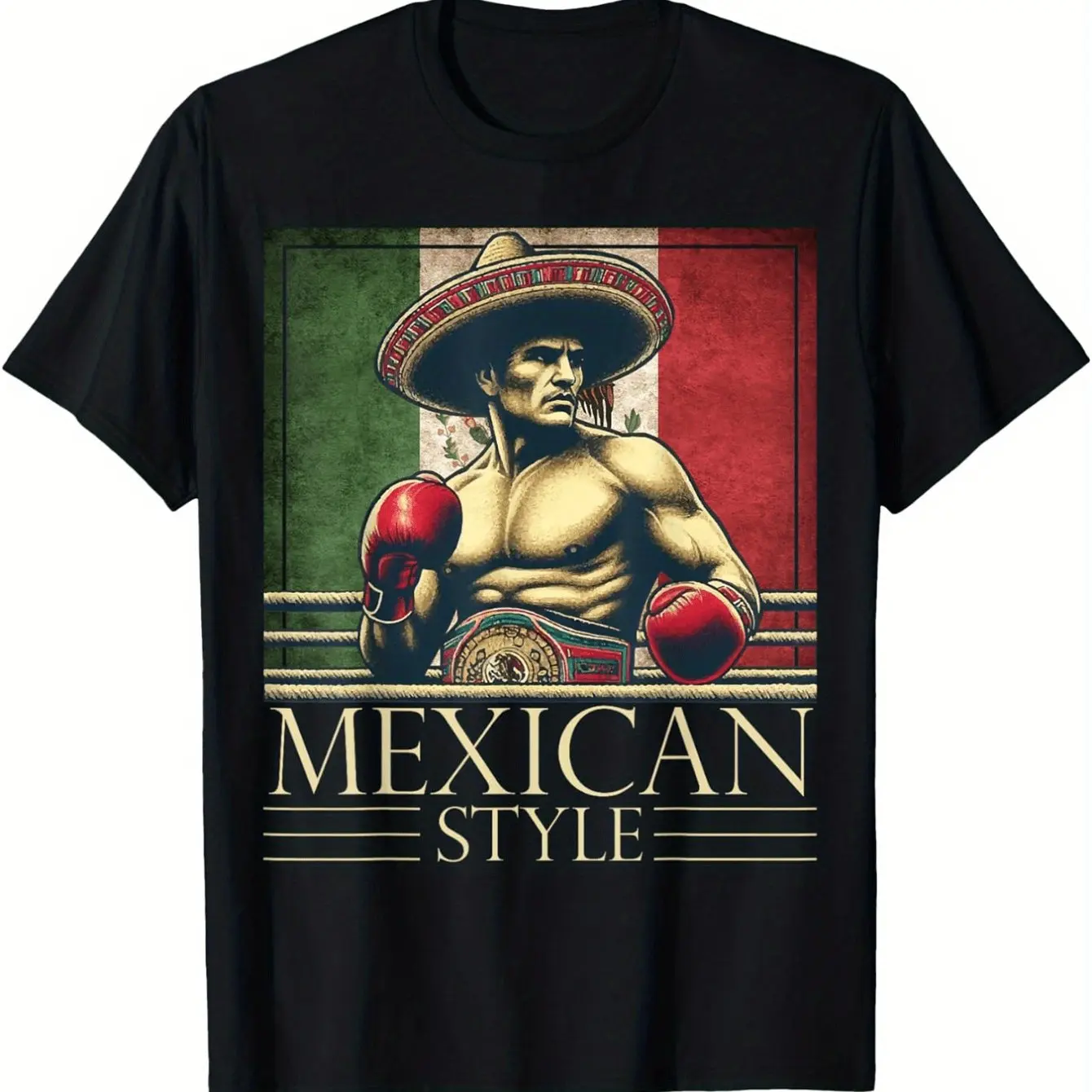 The Latest Men's Clothes 3d Printed Men's Mexican Boxer Mexican Graphic T-Shirt Men's Loose Fashion Casual Oversized T-Shirt