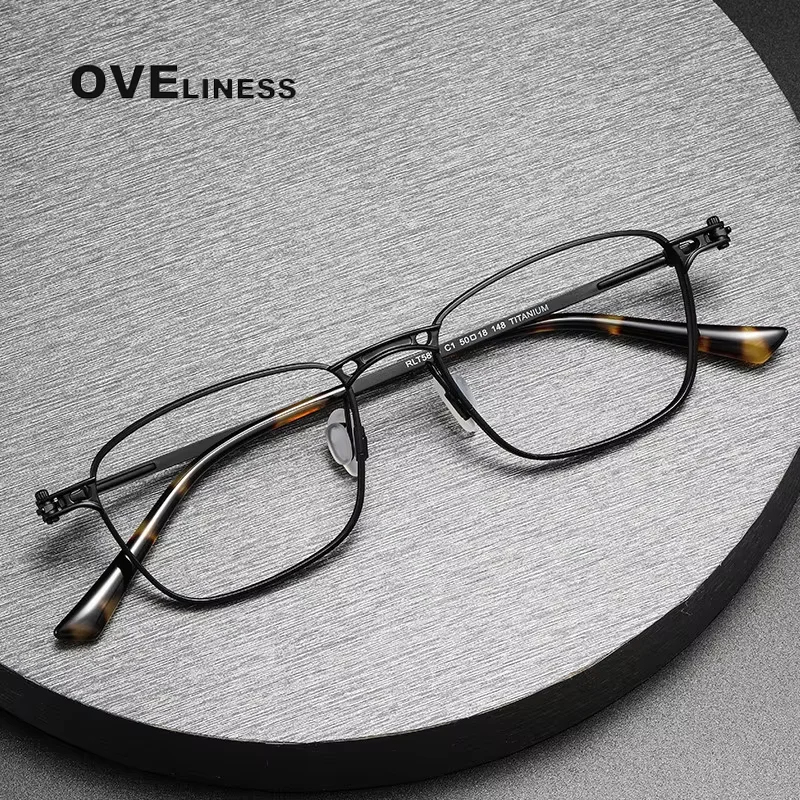

Pure Titanium Glasses Frame for Men Square Eyewear 2025 Male Full Spectacles Eyeglasses Frames