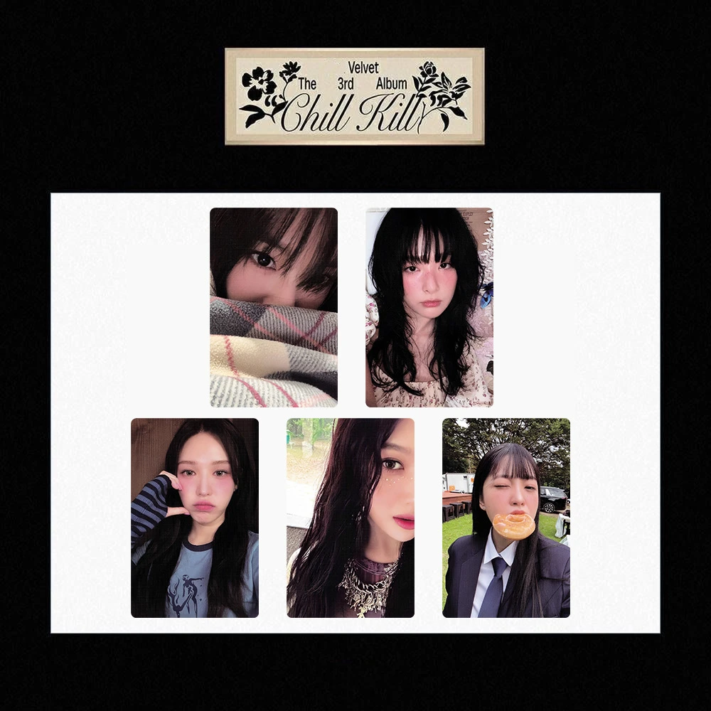 5 pz/set KPOP photogcards Red Velvt Chill Kill Album cartolina Joy Yeri Wendy SeulGi 459 Double Sided Lomo Cards Fans Collection