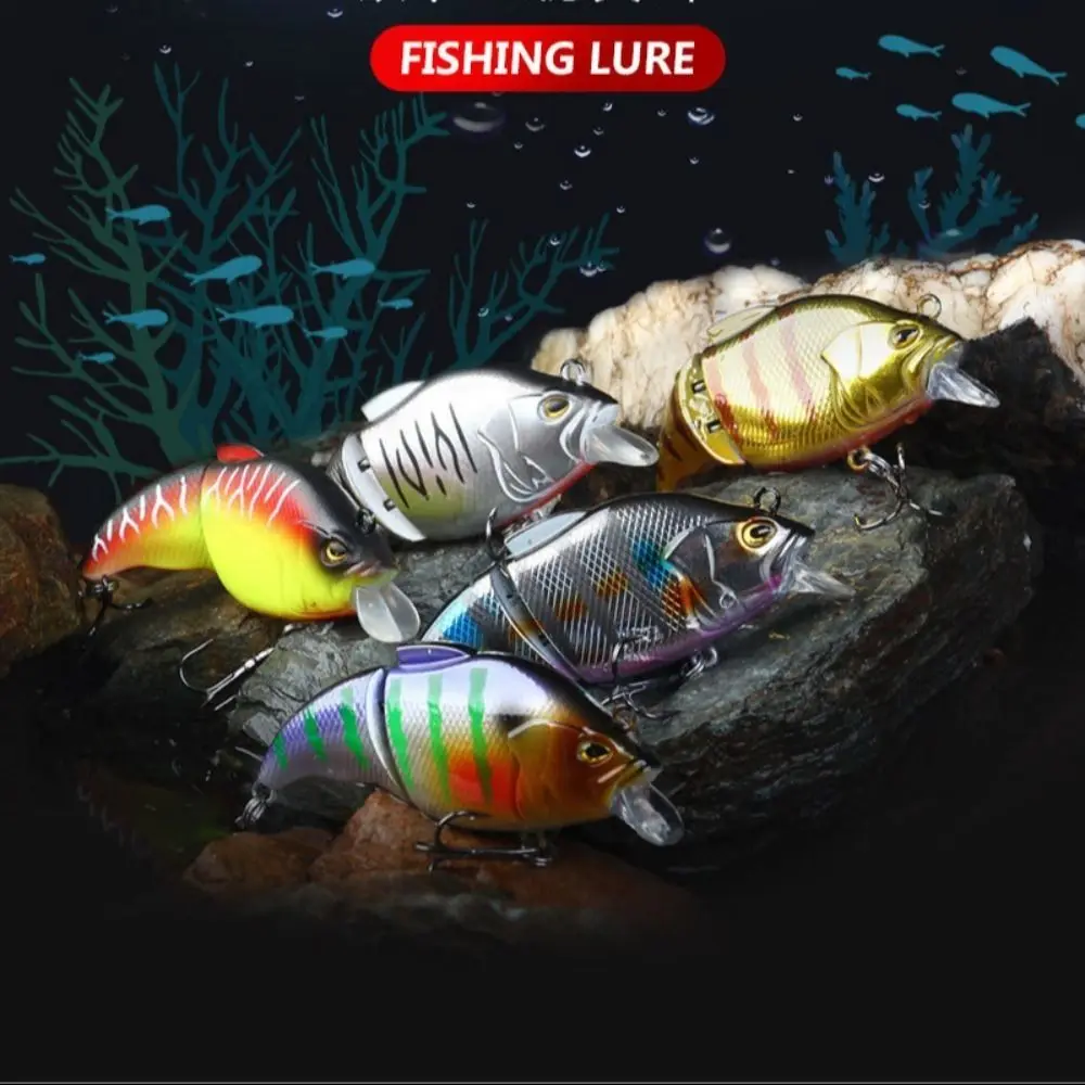 7.5cm/12g VIB Vibration Wobblers Biomimetic Artificial Multi Section Bait Sinking Crankbait Vibration Jointed Bait Fresh Water