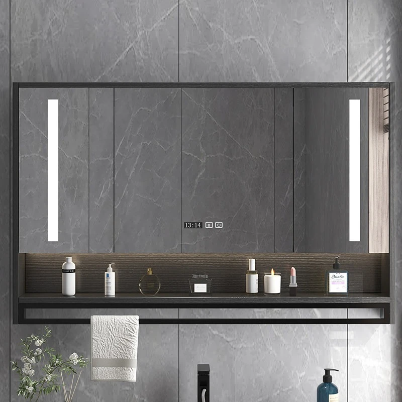 Armario con espejo de baño inteligente, estante para espejo de baño antiniebla montado en la pared, almacenamiento separado, armario para baño, muebles de nicho