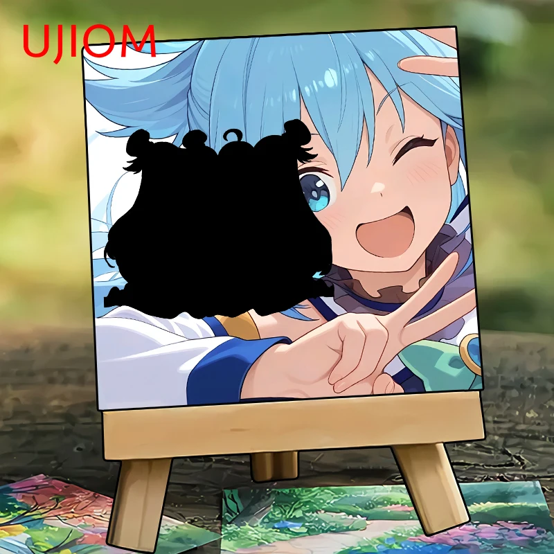 UJIOM Aqua Drawing Board Silhouette Wall Sticker Enchanting Fashionable Eye Catching Customizable Decal Cupboard Vestibulec