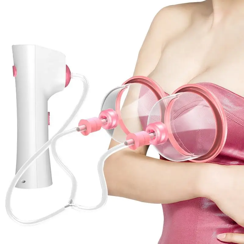 Home Electric Chest Massage Instrument Enlargement Vacuum Pump Improves Chest Sagging Double Suction Cup Breast Growth