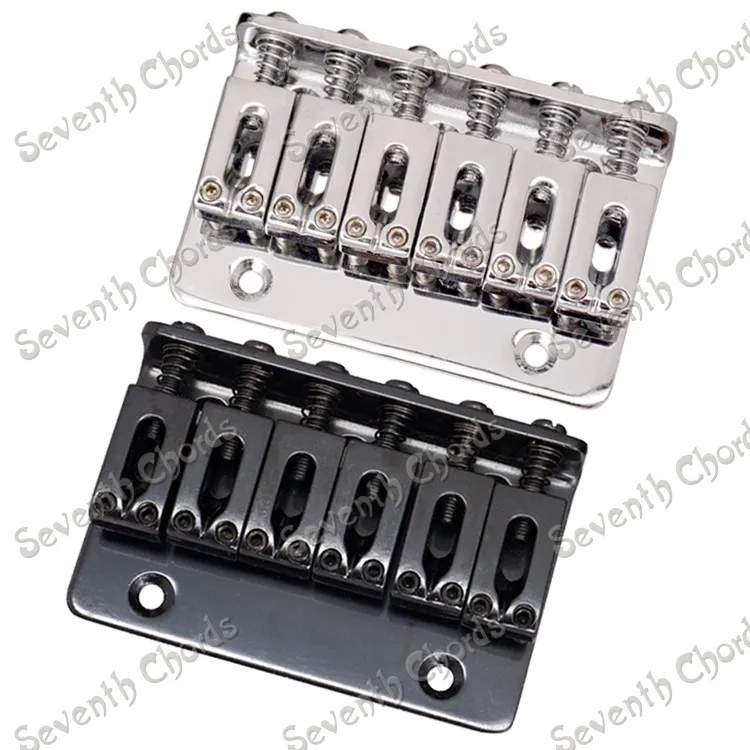 

6 Sets Top Load 6 String Flat Saddle Electric Guitar Bridge - Length 65MM