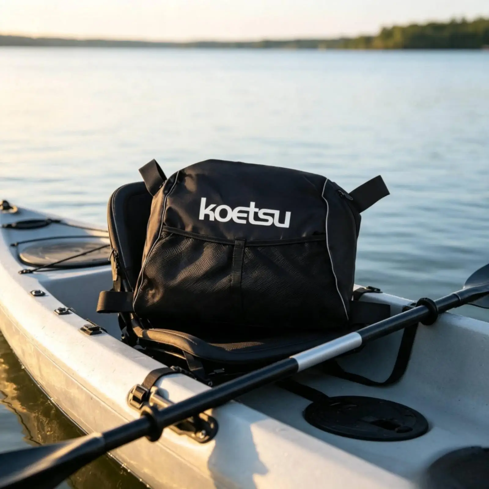 Kayak Seat Storage bag Simple to Install to Install Storage Bag with Pockets Zippered Kayak Seat Organizer for Kayakers,