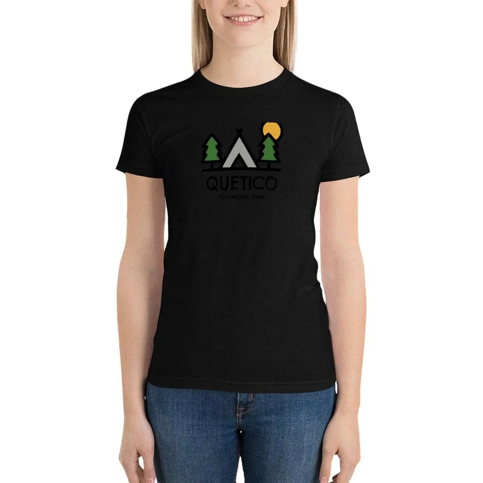 

Quetico Provincial Park T-Shirt Female clothing cute tops aesthetic clothes Blouse fashion woman blouse 2024
