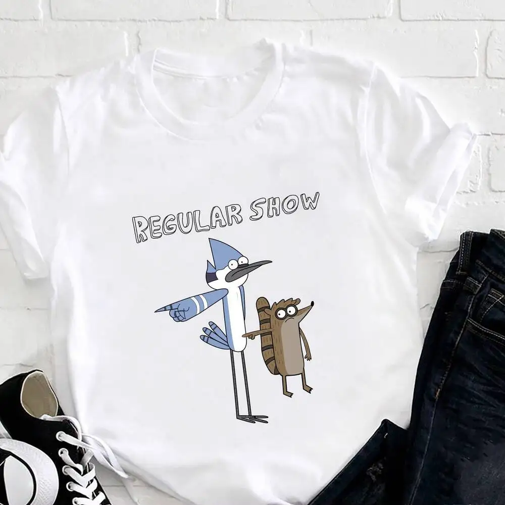 Mordecai & Rigby Pointing T-Shirt,  Shirt Fan Gifts, Re High Quality 100%Cotton Short Sve