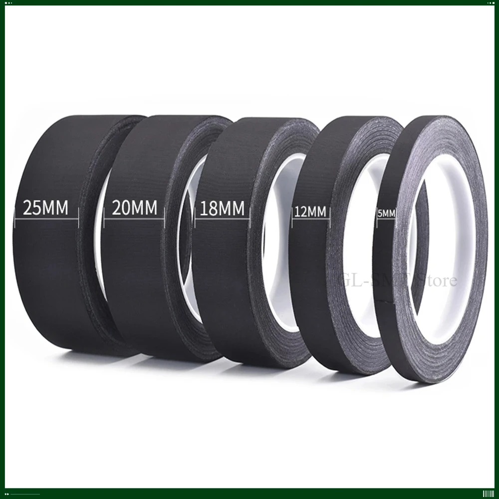30M 1PCS Flame Retardant High Temperature Insulating Acetate Cloth Tape For LCD Repairing Black Acetic Acid Adhesive Tape