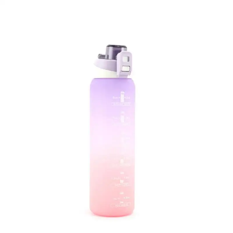 Portable Water Bottle Water Cups Motivational Sports Water bottle with Time Maker Leak-proof Cup for Outdoor Sport Fitness