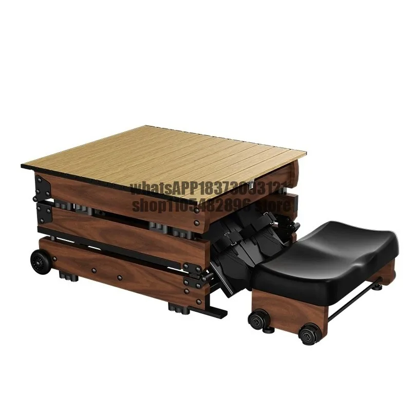 Water resistance three folding rowing machine foldable household small fitness equipment