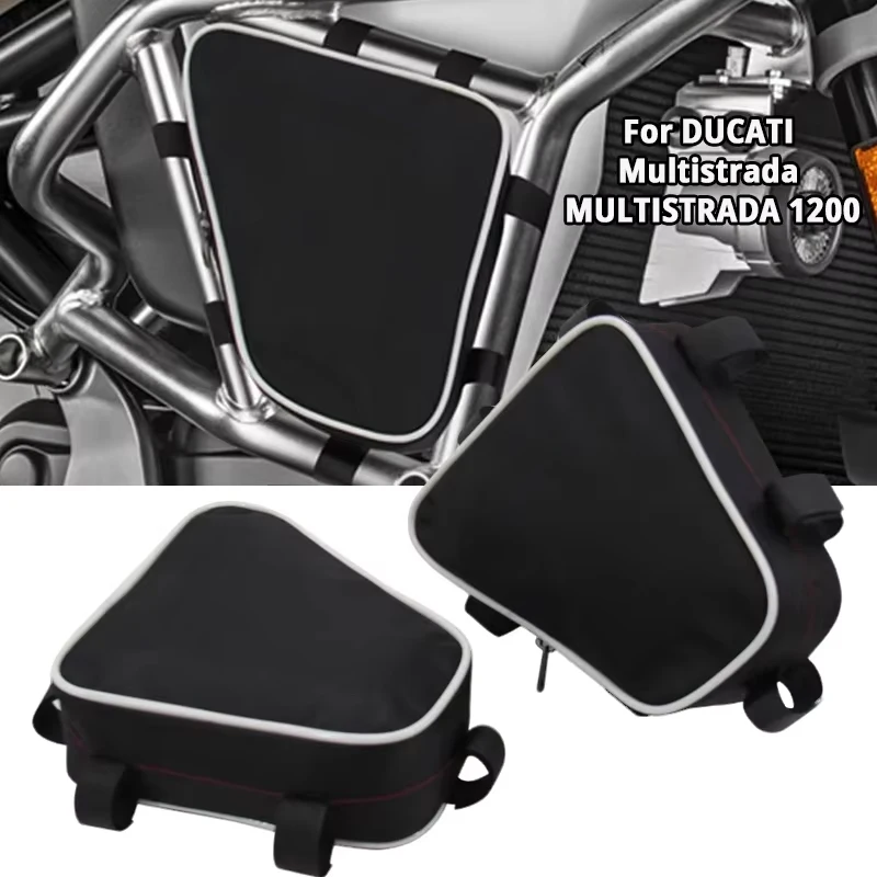 

For DUCATI Multistrada 1200 Motorcycle Frame Crash Bars Waterproof Bag Repair Tool Placement Bag Toolbox Bags