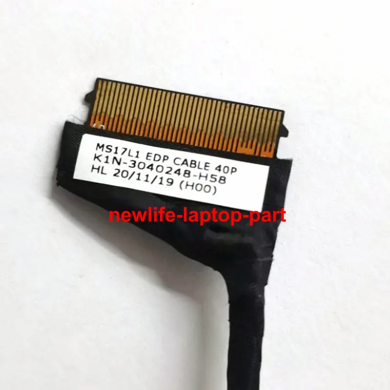 Imagem -02 - Original para Msi Gf76 Gl76 Ms17l1 Ms17l1 Portátil Lcd Lvds 40pin Edp Tela Cabo Flexível K1n3040248-h58 Novo