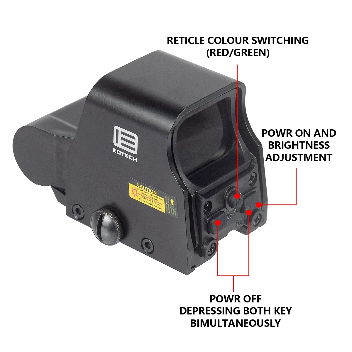 EOTECH 553 Holographic Sight Red Dot Sight Green Red Dot Sight Optics Reflex Riflescope Hunting Scopes Fit 20mm Rails view 4