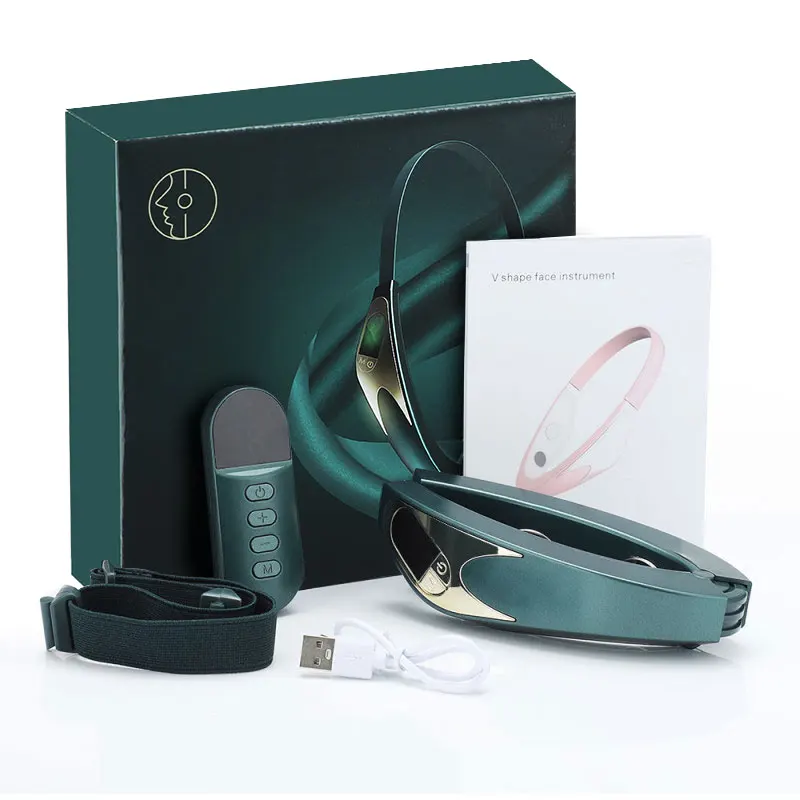 الكهربائية الخامس الوجه جهاز شد الوجه مزدوجة الذقن الخامس الوجه مُدلك بالاهتزاز 6 وضع ساخنة تجديد الجلد الدافئة ضغط مدلك