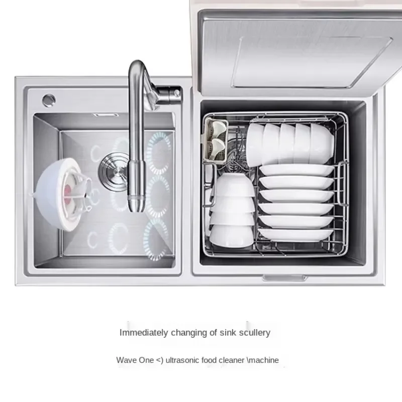 Mini Dishwasher Ultrasonic Portable USB Fast Cleaning Machine for Fruit Vegetable Household Sink Small Space Apartment Dorm