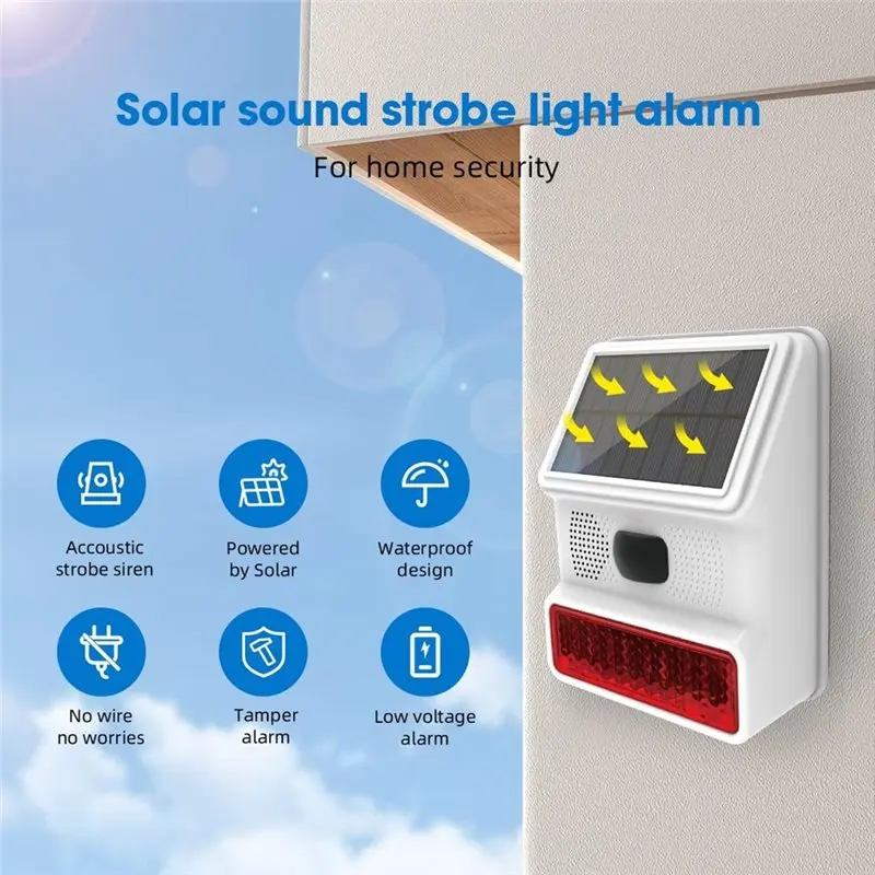 dtb8-solar-motion-sensor-alarm-light-wireless-strobe-siren-for-outdoor-security-100db-ip65-for-garden