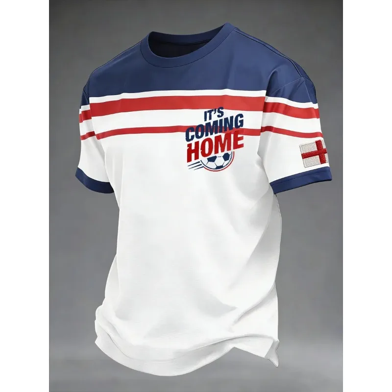2026 England Themed St.George Knight Dragon Relief 3D Print Jersey Unisex Quick Dry Breathable Soccer Short Sleeve Casual Top
