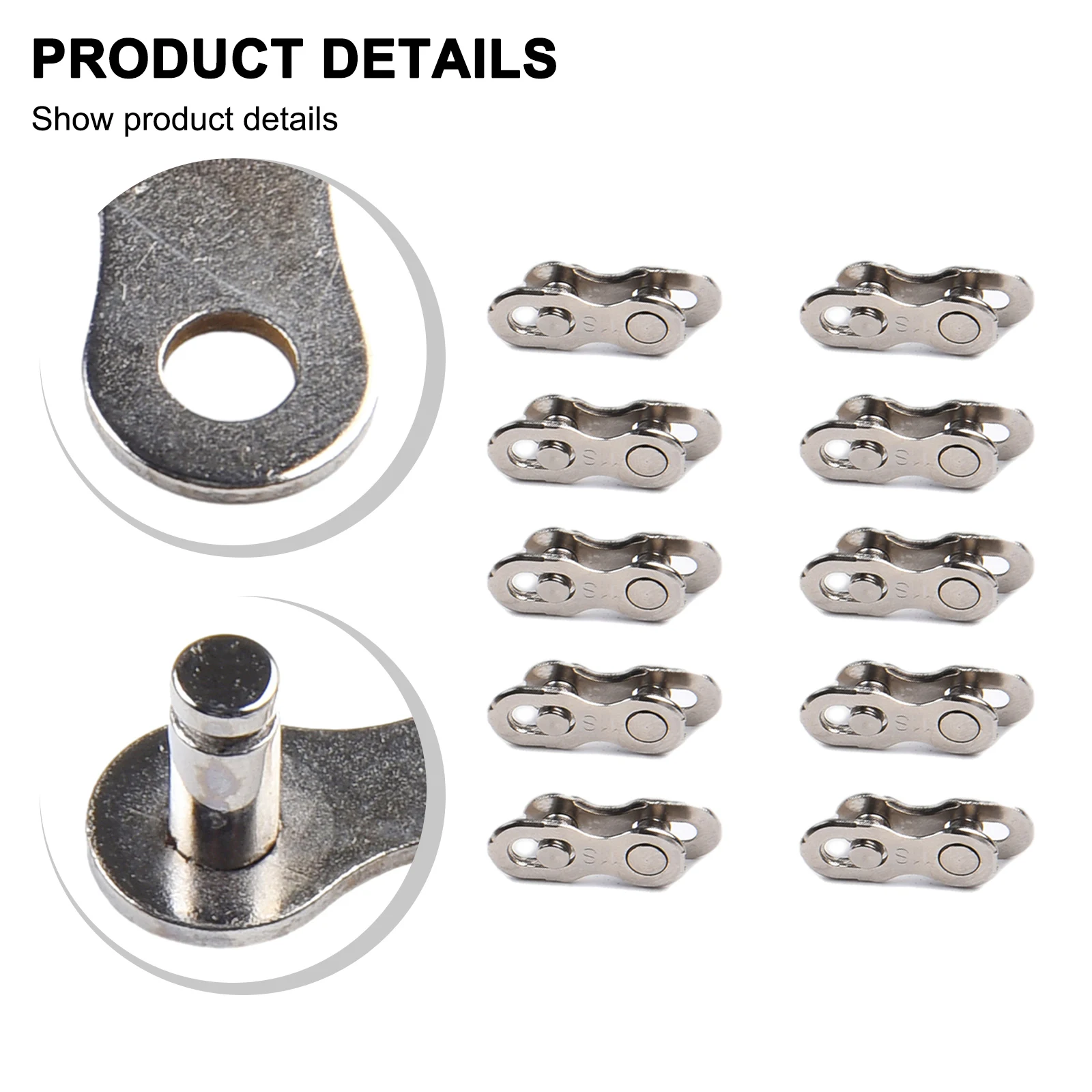 10 Pcs Bicycle Bike Single Speed Quick Chain Master Links Connector Accessories Bicycle Chain Link Connector Chain