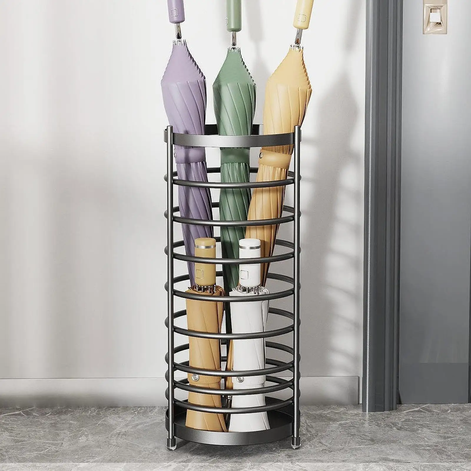 

Подставка для зонта, контейнер для хранения, держатель для зонта, сливная подставка для зонта для крыльца, трости, трости, дверной проем, офис