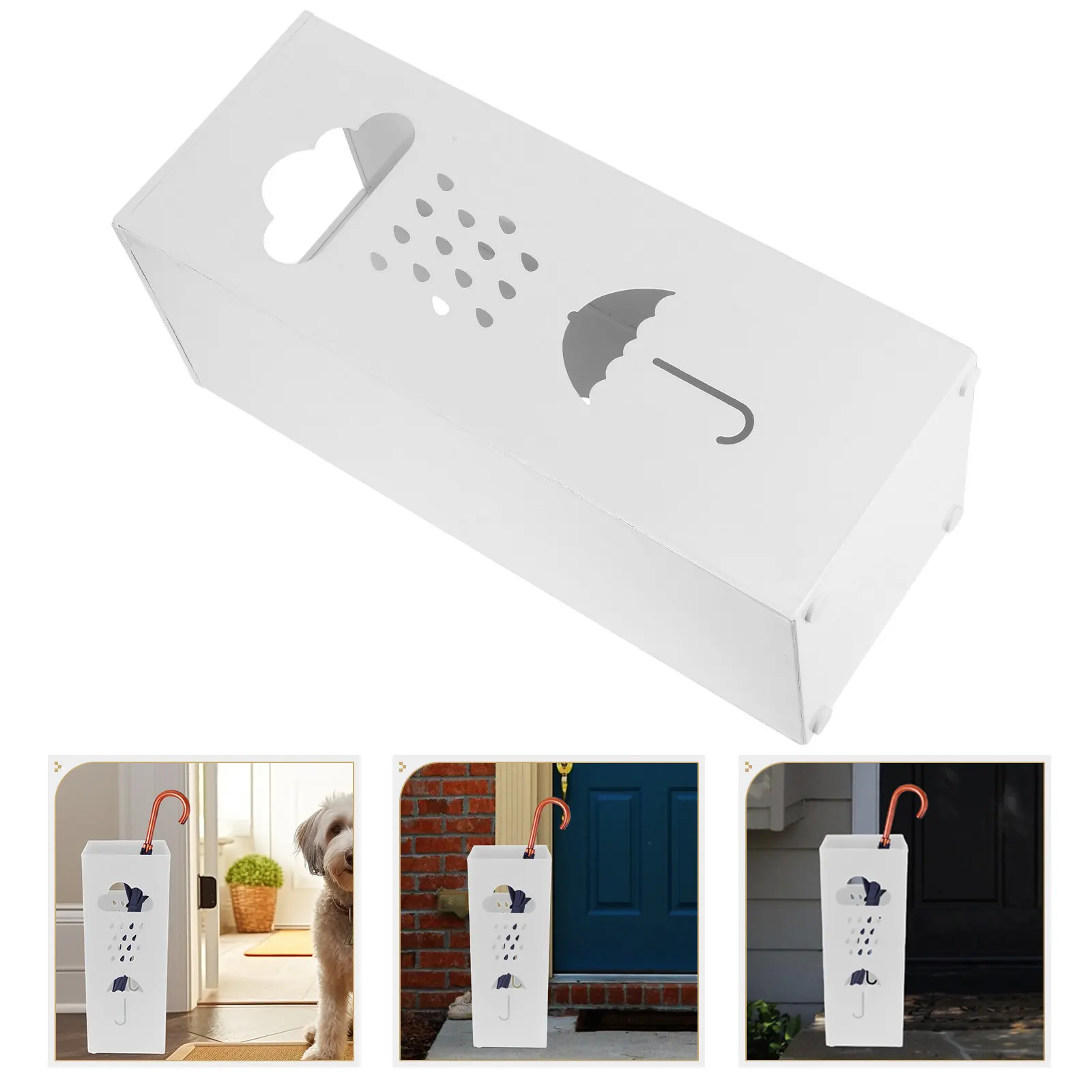 

Квадратная металлическая подставка для зонтов в скандинавском стиле, отдельно стоящая, для прихожей, органайзер, держатель для зонтов, ведро для зонтов для офиса, отеля