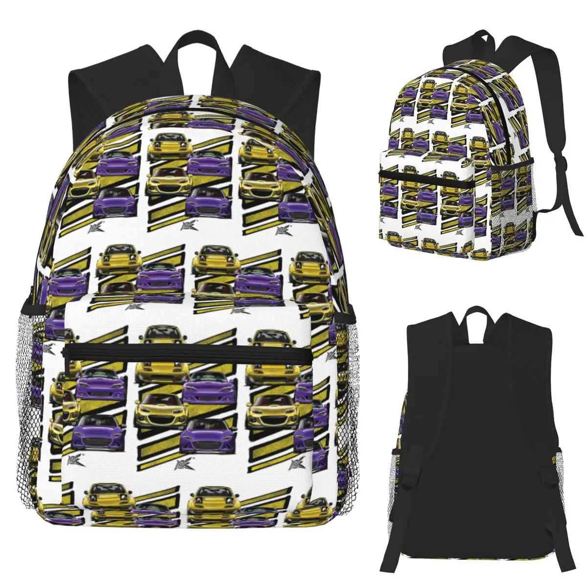 

Mazda Miata Generations Student Backpack School Bag Hiking Travel Daypack for Boys Girls Fashion Bookbag Shoulder Bags