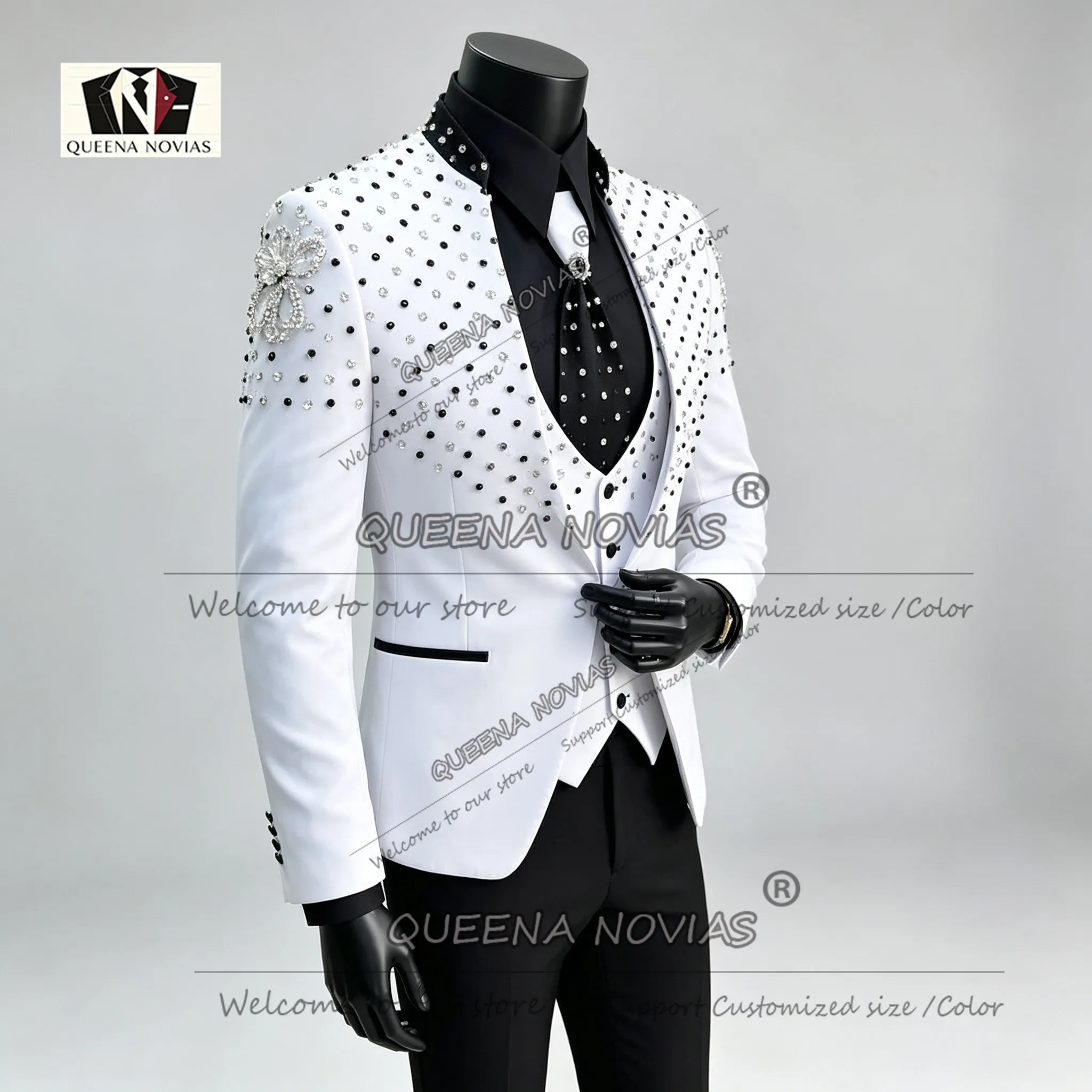 Luxury Crystals Beading Men Su - đánh giá và giá Men Formal Wear Wedding